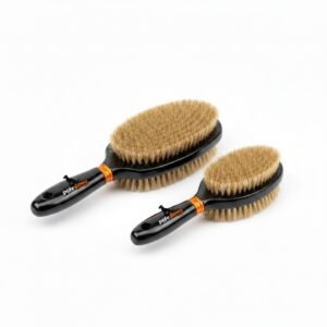 Natural Bristle Grooming Brush Set